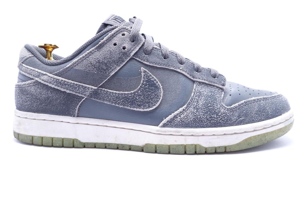 Nike Dunk Low Shoes Mens Size 9.5 Gray Leather Low Top Sneakers DQ7681-001